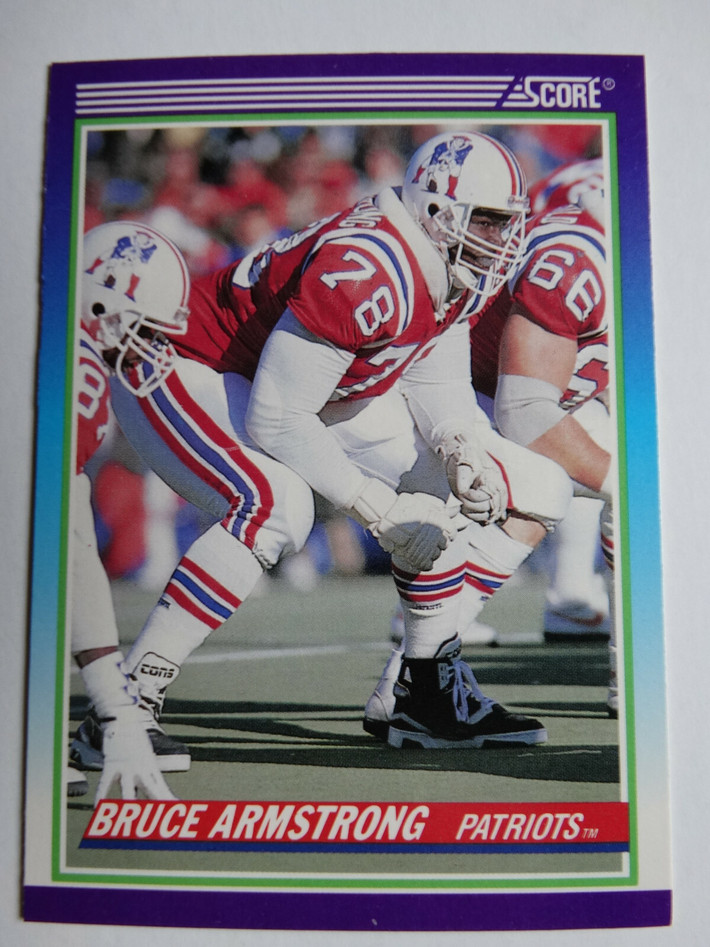 1990 Score #485 Bruce Armstrong New England Patriots Football Trading Card