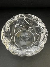 Simon Pearce Signed Thick Crystal Glass KP “Love Your Brain” Commemorative Bowl