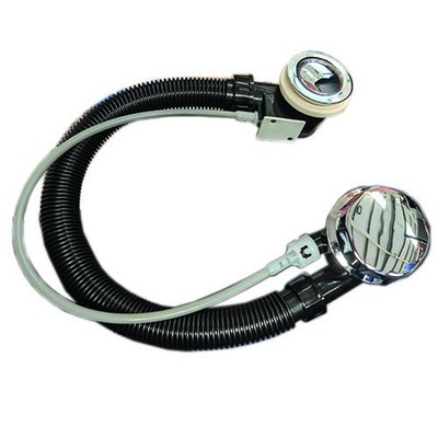Chrom Rund Pop-Up Wannenablauf mit Überlauf - Premium Stopfen 40mm 1,5'' Überlauf