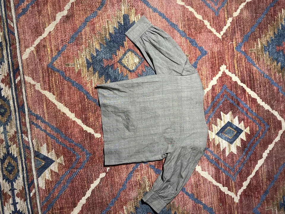 Vintage 70S 80S yves Saint Laurent Button-Down Coat Gray ￼missing Button - Image 4 of 4