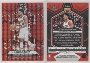 2023-24 Panini Mosaic NBA Debut Red Mosaic Prizm Scoot Henderson #255 Rookie RC