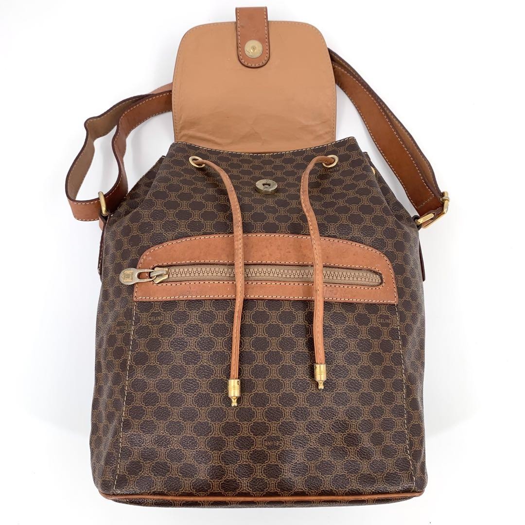 CELINE Macadam Triomphe Drawstring Shoulder Bag B… - image 9