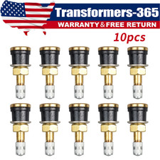 10x Tr501 Brass Clamp-in Tire Valve Stems 1-12 For Tubeless Truck Rims
