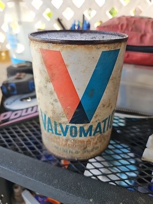 Vtg Valvoline Valvomatic Automatic Transmission 1 Quart Empty Oil Can
