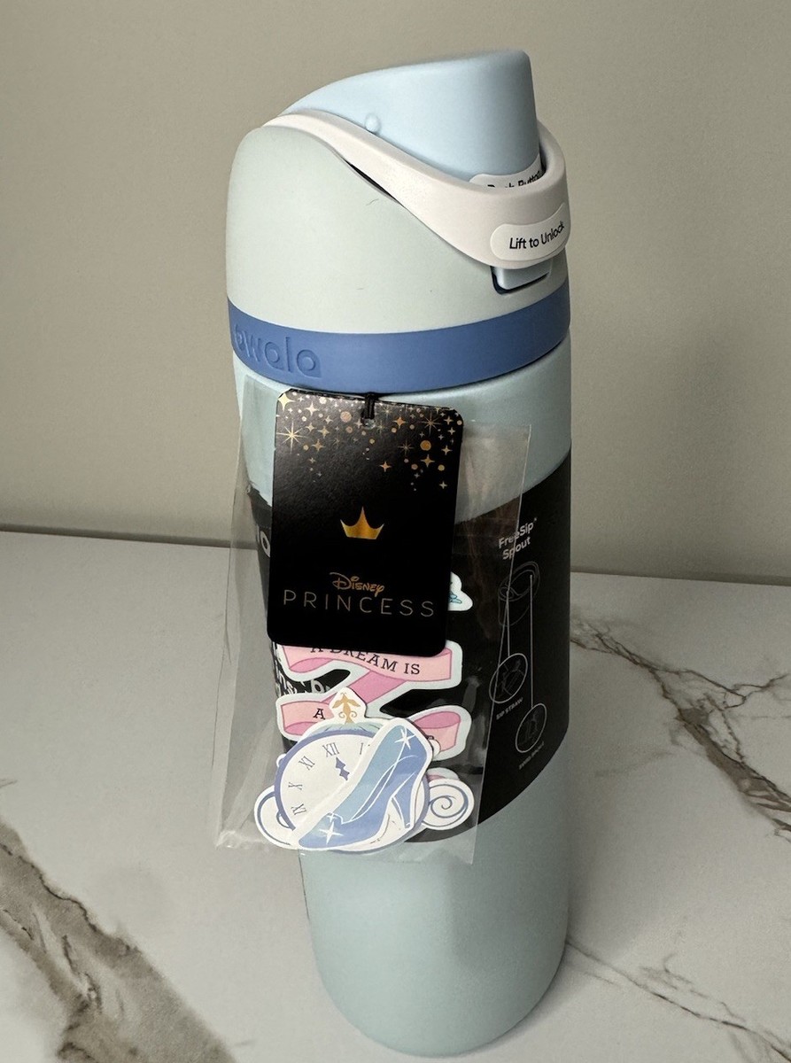 Owala Cinderella Disney Princess 24 oz FreeSip Blue Water Bottle