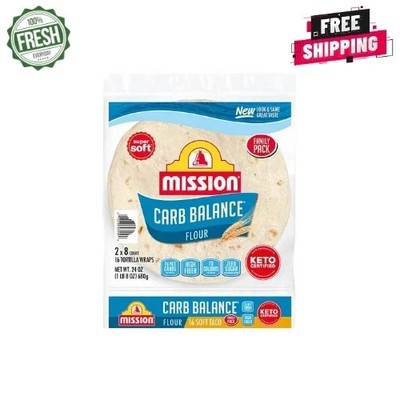 Mission Carb Balancen 8'' Soft Taco Flour Tortillas, 16 ct. FREE SHIPPING