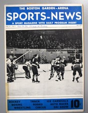 Boston Bruins vs Chicago Blackhawks January 18th 1938 Offiicial Game Program