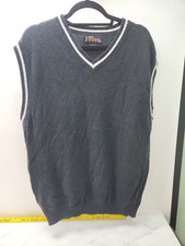 Vintage PGA Tour Navy Blue White Sleeveless Sweater Vest Large D2