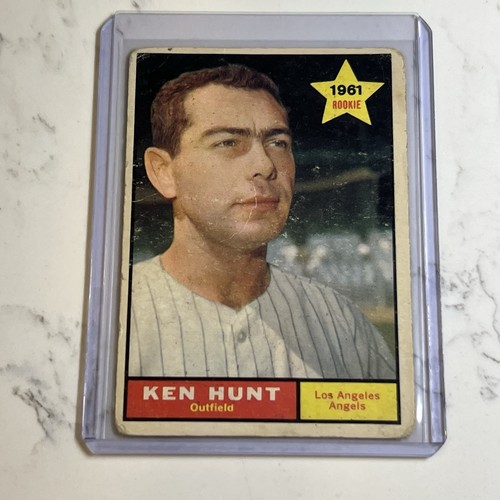 1961 Topps #156 Ken Hunt (RC) Los Angeles Angels Rookie - Picture 1 of 2