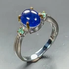 Unique Jewelry Blue Sapphire Ring 925 Sterling Silver Size 7 /R471554