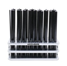 28 Pcs Transfer Punch Set, 3/32'' to 1/2'' by 64ths in Metal Index, 0250-0028