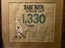 R. Gonzalez - Babe Ruth New York Yankees MLB Struck Out 1,330 mixed media MCM 