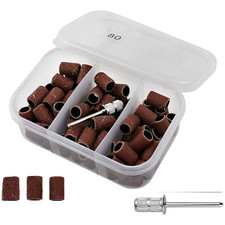 75 Pcs Nail Sanding Bands for Nail Art Drill Tools 8mm 12mm 38mm Options