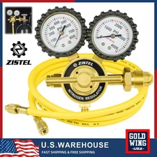 New Nitrogen Gas Regulator 0-800 PSIG HVAC Purging Pressure Charge with 2M Hose