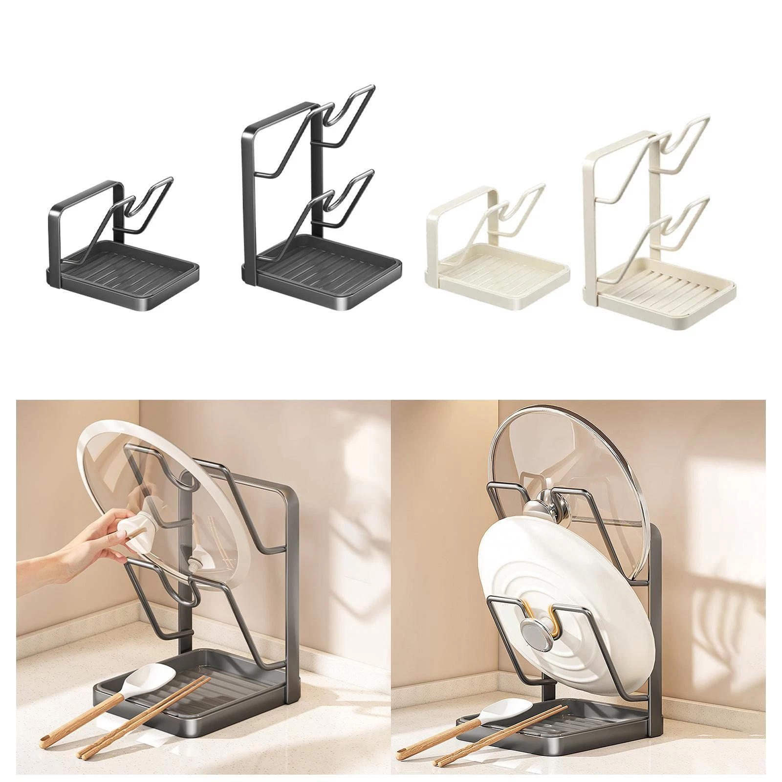Pot Lid Storage Rack Pot Lid Cutting Board Holder Spoon Rest
