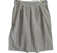 90s Vintage Gingham Pleated Midi Skirt With Pockets - Made In USA Paper Tag 36"