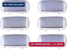 Electric Callus Remover Replacement Heads - 6 Pack Replacement Roller Heads for