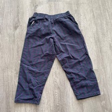 Vintage OshKosh Bgosh Plaid Cotton Pull On Pants Toddler 4T Made in USA