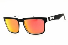 SPY HELM 673015209365 Sunglasses Black Frame Gray Green Red Mirror Lenses 57mm