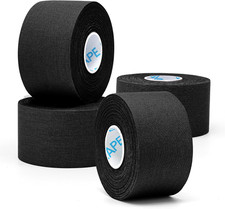 OK TAPE 4 Rolls Black Athletic Tape, Sports Tape, Very Strong Easy Tear Wrist An