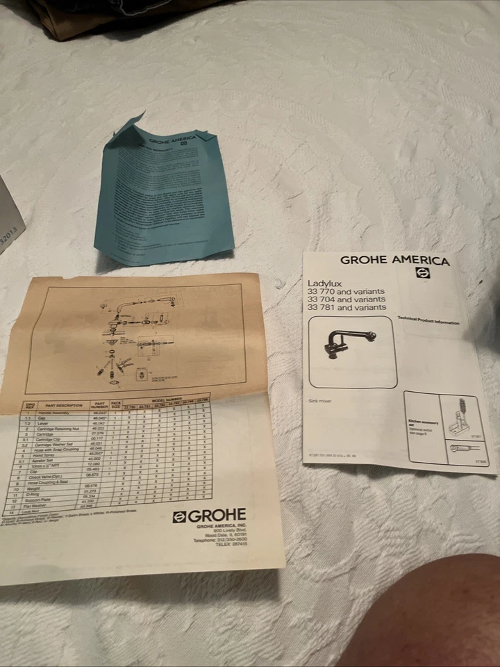 Grifos de cocina abatibles Grohe America Lady Lux (2) - 1 gris 1 cromo.  Nuevo Foto 2 de 4