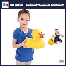 Jumbo Rubber Ducky 10.5" Classic Large Bath Toy - Fun for Kids  Adults 
