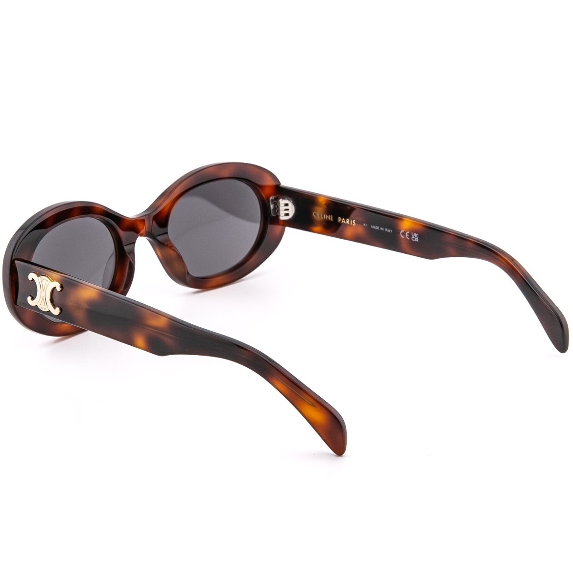 CELINE CL40194U 40194 TRIOMPHE Paris Brown Gold Logo Oval  display picture 1