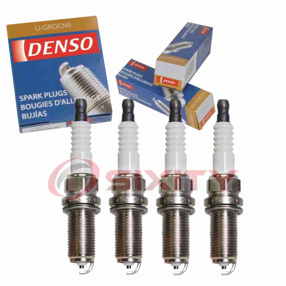 4 pc DENSO 6076 Standard U-Groove Spark Plugs for K16HPR-U11 95945 6376 5325 cb