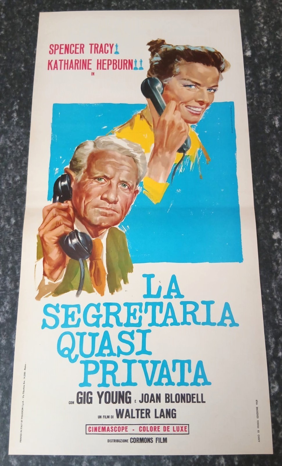 Locandina originale film La segretaria quasi privata (1957) - Regia di Walter Lang