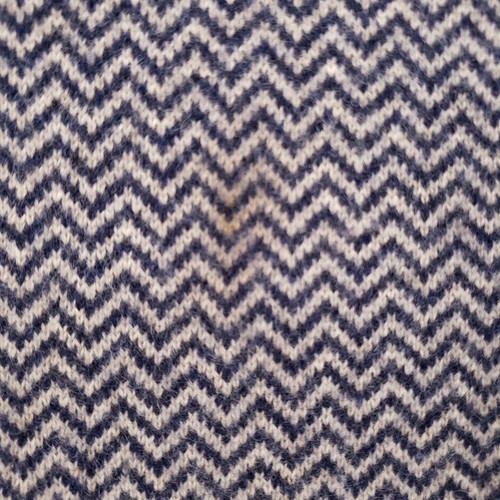 Dartmoor Sweater Mens S Small Gray Cashmere 1/4 Zip Mock Neck Pullover Chevron - Picture 5 of 13