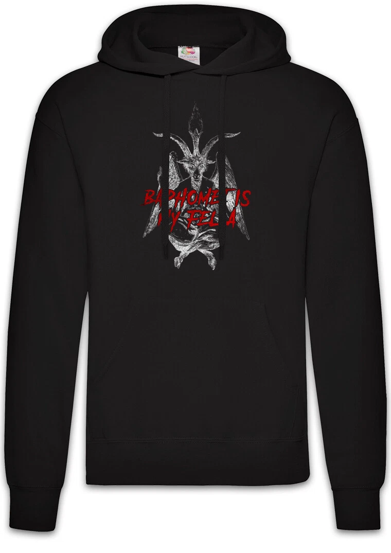 Baphomet Is My Fella Hoodie Pullover Pentagram Satan Devil Satanism Pentacle