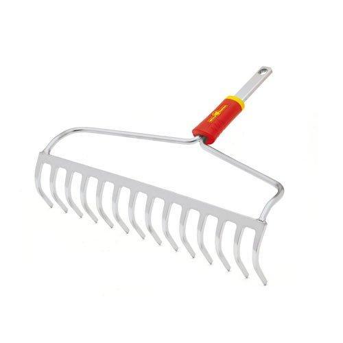 Großer Garten Bogenrechen 40cm Multi-Wechselkopf Werkzeug Boden Kies Blumensamen Beete - Bild 7 von 12