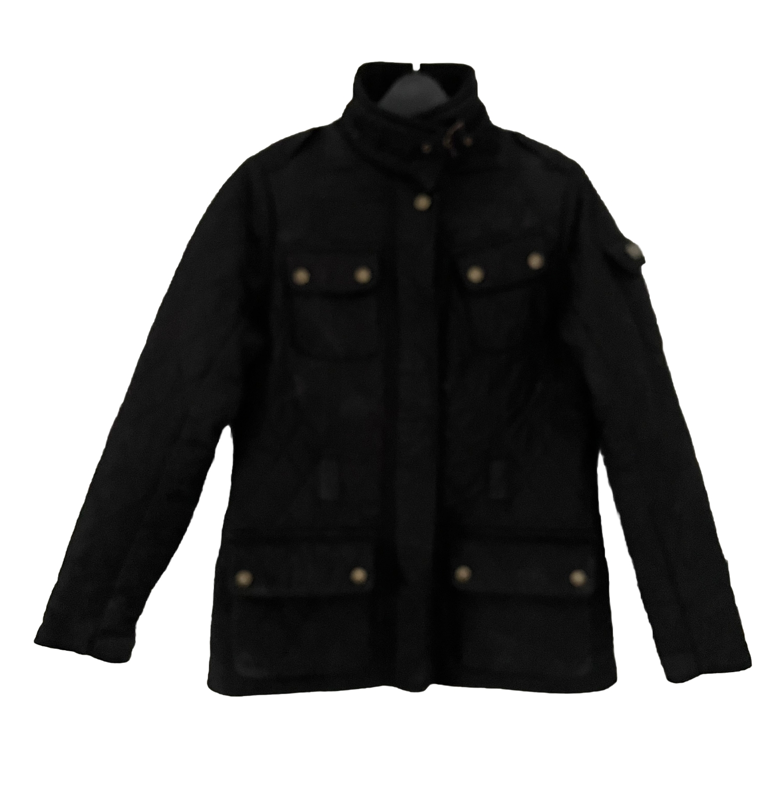 Barbour Jacket Quilted Fleece Lined Ladies UK Size 10 Black Coat