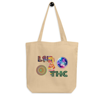 ''LSD DMT THC'' Eco Tote Bag Psychedelic Psychonaut Shamanic Entheogen