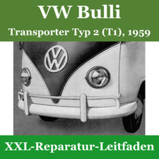 1959 Vw Bulli Xxl Repair Manual Volkswagen Transporter Type 2 T1