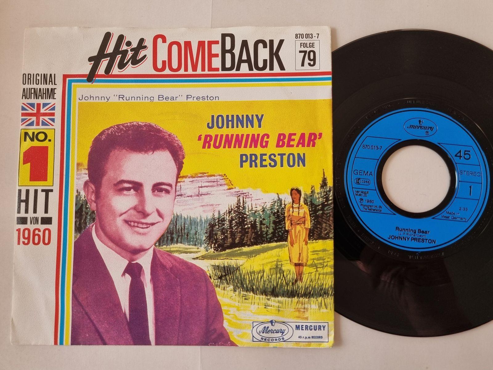 7"" Single Johnny Preston - Running bear Vinyl Germany