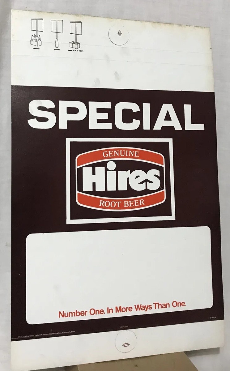 Special Genuine Hires Root Beer Cardboard Advertising Store