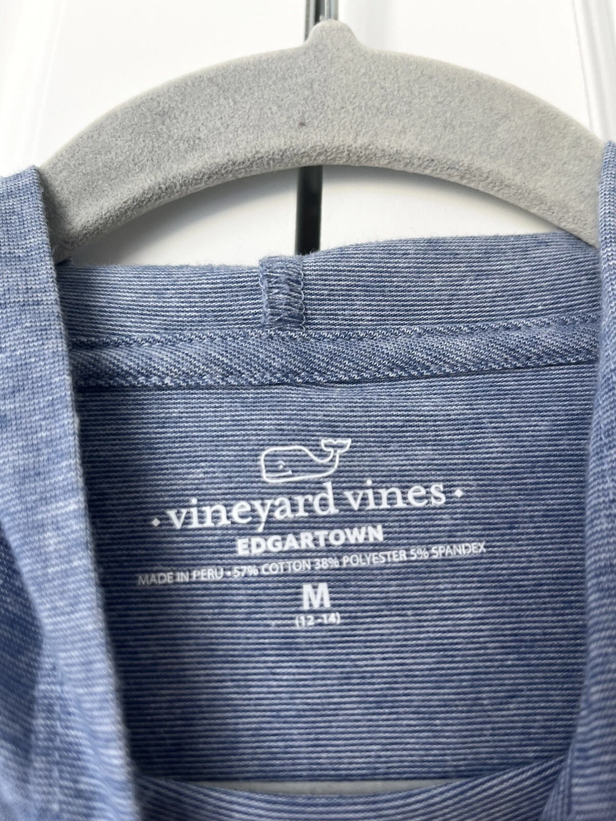 VETEMENTS VINEYARD VINES Pullover Felpa con Cappuccio Ricamato Balena Giovanile Taglia M 12 14 Tasche Blu