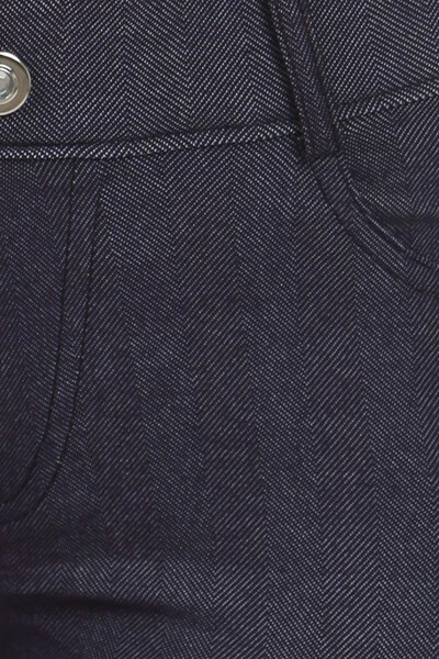 Leggings ajustados de 5 bolsillos azul marino Yelete en espiga para mujer Foto 4 de 4