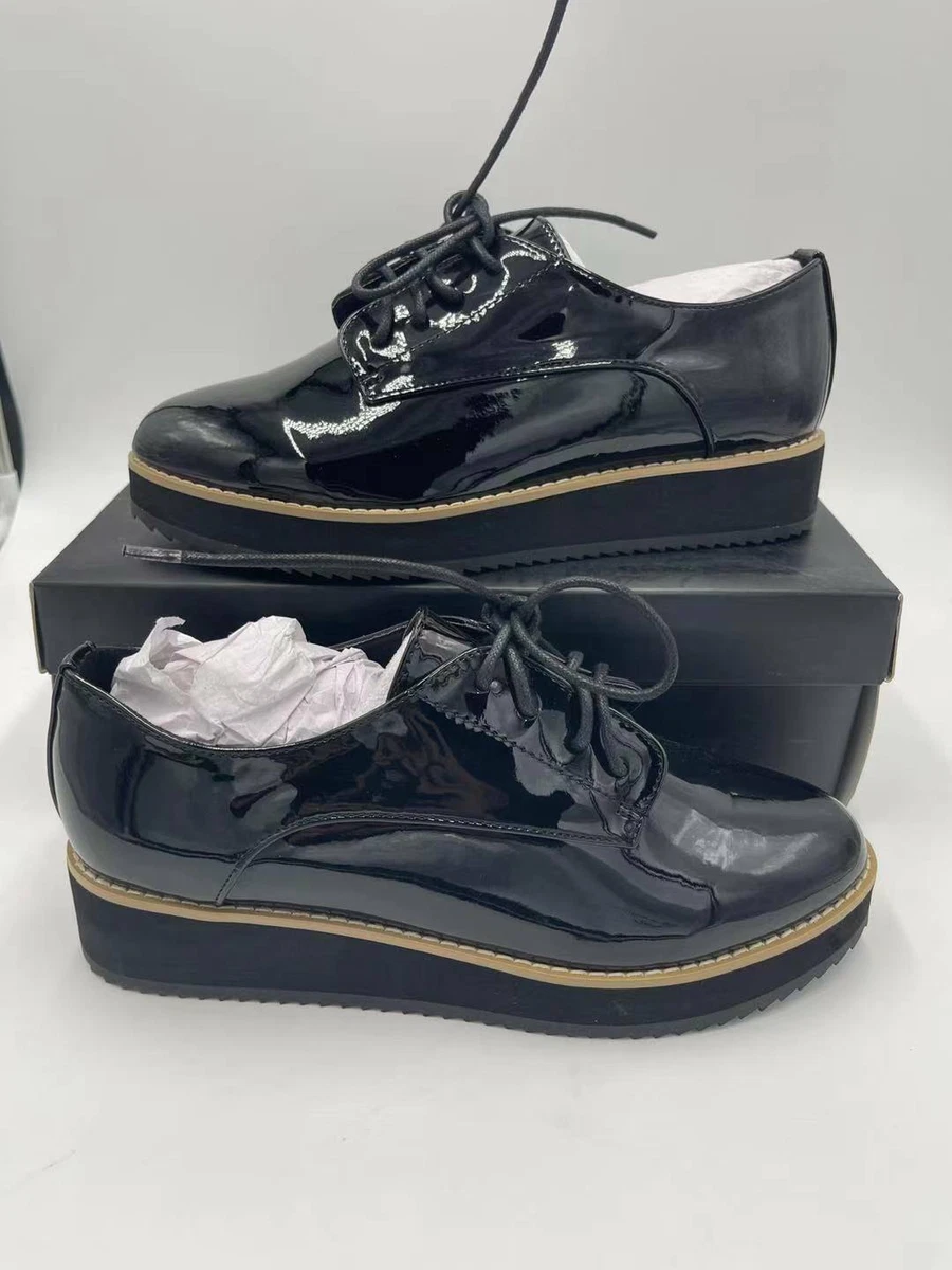 Steve Madden NYC Women Haaz Black Patent Leather Shoes
