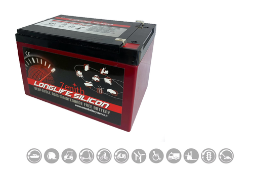 ZENITH BATTERIA 16,5A C20 12V ZLS120110 AGM DEEP-CYCLE LONGLIFE SILICONE F2 - Foto 5 di 6