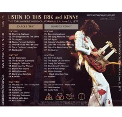 LED ZEPPELIN / LISTEN TO THIS, EDDIE 1977 COMPLETE COLLECTION 9CD