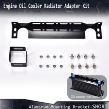 Universal Aluminum Mounting Bracket Short Engine Oil Cooler Radiator Adapter Kit