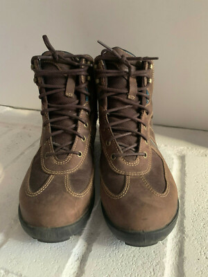 Ecco Women's Gore-Tex Brown Leather High Top Hiking Boots Size 8.5 