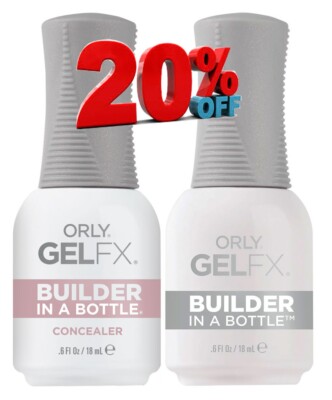 Orly Gel FX Soak-Off  ''Builder in a Bottle'' Combo Concealer + Clear Duo2pcs Deal