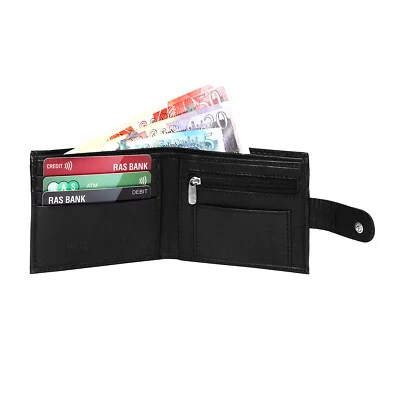 Real Leather Wallet With RFID Blocking Card Protection Security Slim Man Wallets