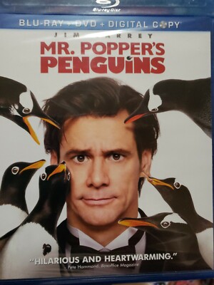 Mr. Poppers Penguins (Blu-ray/DVD, 2011, 3-Disc Set, Includes Digital Copy)