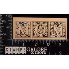 Great Impressions Rubber Stamps G150 MONOGRAM MOM BOTANICAL FLOWERS #2836