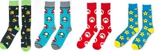 Nintendo Crew Socks -  Men Size 8-12 Bioworld  NEW with tags Mario Bros