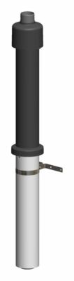 ATEC Abgas Dachhochführung DN 60/100 konzentrisch schwarz 650 mm Schornstein